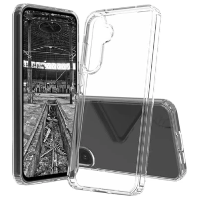 Abbildung von JT Berlin Pankow Clear Schutzhülle Samsung Galaxy A55 5G Hülle transparent (Stoßabsorbierender TPU Rahmen, Kratzfeste Rückseite aus Acrylglas, Anti Fingerabdruck)