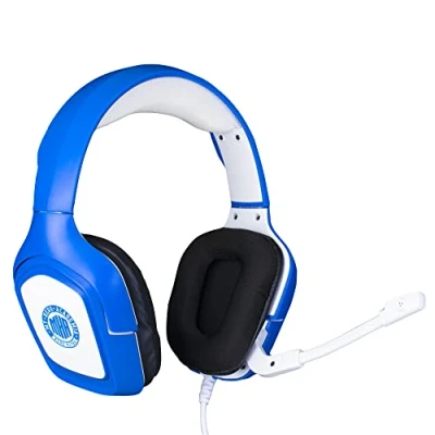 Abbildung von Konix My Hero Academia Gaming Kopfhörer mit Kabel für PS4, PS5, Switch, Xbox One und Series XS Mikrofon 1,5 m 3,5 mm Klinkenstecker Weiß Blau