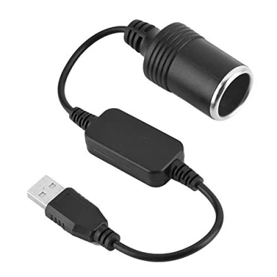 Abbildung von Cuifati USB Anschluss an 12V Auto Zigarettenanzünder Buchse Konverter Adapter Kabel Zigarettenanschluss