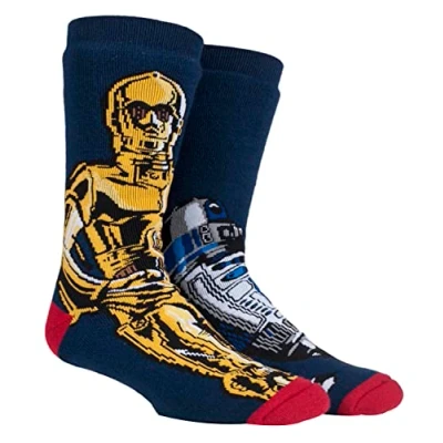 Abbildung von HEAT HOLDERS Herren Star Wars Socken Lite Atmungsaktiv Lustig Fantasie Thermosocken (39 45, R2D2 &amp; C3PO)