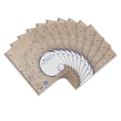 Abbildung von Landré Collegeblock A4 Recycling, liniert, 80 Blatt, gelocht, 10 Stück