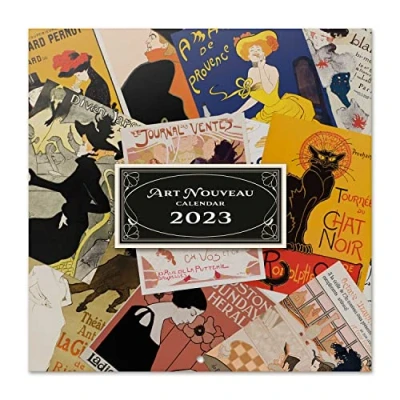 Abbildung von Grupo Erik Wandkalender 2023, Art Noveau 16 Monate, Kalender zum Aufhängen von September bis Dezember, 2023 Wandkalender, Familienkalender offizielle Lizenz, FSC zertifiziert