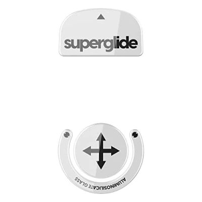 Abbildung von Superglide Schnellste und glatteste Mausfüße/Skates aus ultrastarkem, makellosem Glas, superschnelle, Glatte langlebige Sohle für Logitech G PRO X Superlight (weiß)