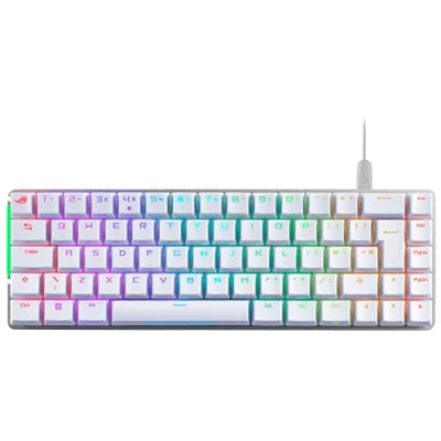 Abbildung von ASUS ROG Falchion Ace 65% RGB kompakte mechanische Gaming Tastatur, Lubed NX Red Switches &amp; Switch Stabilisatoren, schalldämpfender Schaumstoff, ABS Tastenkappen, kabelgebunden mit KVM, DREI