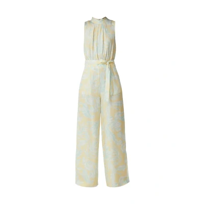 Abbildung von comma MIT Alloverprint Jumpsuit, Damen, Größe: 46, Helles zitrone