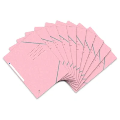 Abbildung von Oxford Top File + Eckspannermappe A4, extrastark aus Karton, pastell rosa, 10er Pack