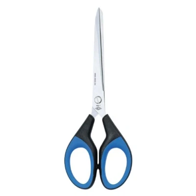 Abbildung von Wedo 9897 Schere (Edelstahl Soft Cut, 7 Zoll / 18 cm, mit Gummigriff) schwarz/blau
