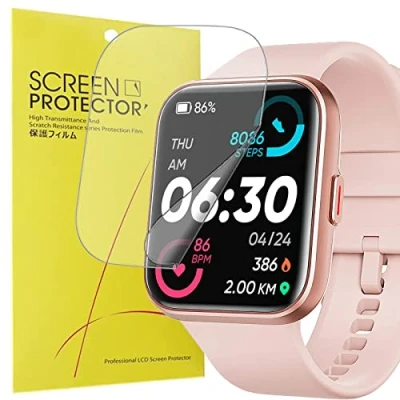 Abbildung von Blueshaweu Onetuo Schutzfolie Kompatibel für ENOMIR Smartwatch damen 1,69&quot;, HD klar Flexible TPU Displayschutzfolie 1,69&quot; (6 pack)