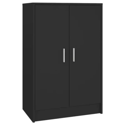 Abbildung von vidaXL Schuhschrank Schuhablage Schuhregal Schuhaufbewahrung Schuhständer Regal Schrank Schuhkommode Schuhorganizer Schwarz 60x35x92cm Holzwerkstoff