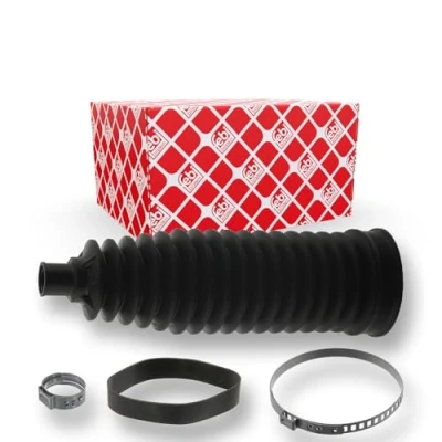 Abbildung von FEBI BILSTEIN 40937 Faltenbalgsatz, Lenkung Thermoplast Vorderachse links, rechts mit Dichtring, Schellen BMW: 1 Schrägheck, 3 Touring