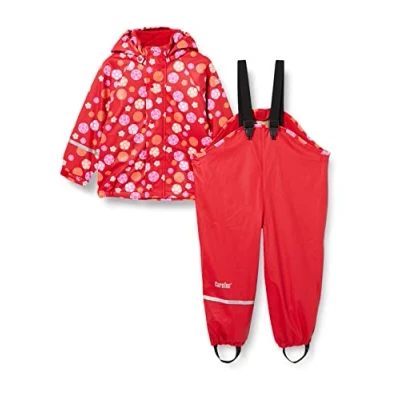 Abbildung von CareTec Baby und Kinder Regenjacke Regenhose mit Fleece Futter im Set, Red (402), 80