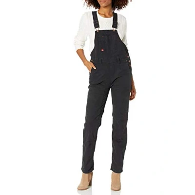 Abbildung von Dickies Damen Dungarees With Two Front Sides Overall, Schwarz Abgespült, XL EU