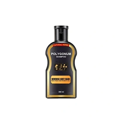 Abbildung von Fo ti Shampoo für schwarze Haarpflege, reinigendes und pflegendes weiches glattes Haar, Tiefenreinigung, 200 ml