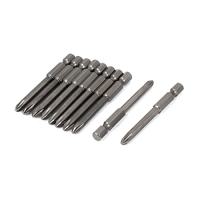 Abbildung von sourcing map 10 Stück 1/4&quot;Sechskantschaft 65mm lang 5mm Tip PH2 Kreuzschraubendreher Bits de