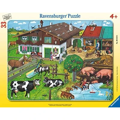 Abbildung von Ravensburger Puzzle 33 Teile Kinder Rahmen Tierfamilien 06618, Puzzleteile