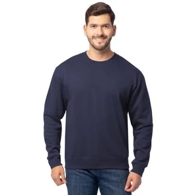Abbildung von Fruit of the Loom Men&#039;s Eversoft Fleece Sweatshirts &amp; Hoodies, Sweatshirt Navy, 3X Large