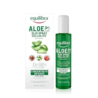 Abbildung von Equilibra, Körperöl Cellulite* Zweiphasiges Konzentrat, 150 ml, mit Aloe Vera pflanzlicher Aktiv aus Mikroalga, Rosskastanienextrakt, Linsenöl, Traubenkernöl und Efeu