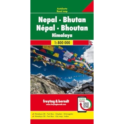 Abbildung von Nepal Bhutan, Autokarte 1:800.000 (freytag &amp; berndt Auto + Freizeitkarten)