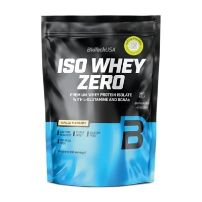 Abbildung von BioTechUSA Iso Whey Zero Premium Protein Isolate Grass Fed Enzyme Free Sugar and Gluten free, 454g, Vanille