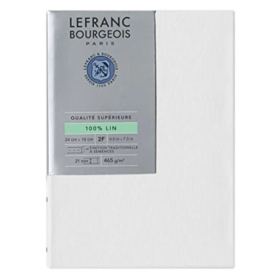 Abbildung von Lefranc &amp; Bourgeois 111197 Keilrahmen aus 100% Leinen in Premium Qualität, gebrauchsfertig Grundiert mit Titandioxid Gesso, seitlich genagelt auf massivem Kiefernholz 2F