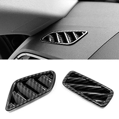 Abbildung von HIGH FLYING für Q3 F3 2019 2023 Interieur A/C Gitter Dekor ABS Kunststoff 2 Stück (Kohlefaserfarbe)