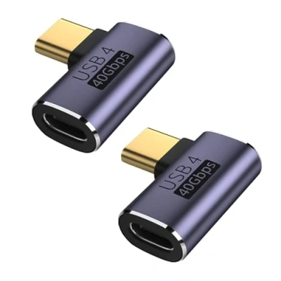 Abbildung von AOUZOVLI 2pcs USB C Winkel Winkelstecker 90 Grad Kabel Adapter Winkeladapter VerläNgerung
