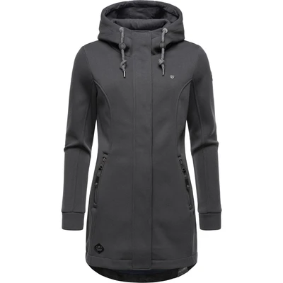 Abbildung von Ragwear Letti Bonded Sweatjacke, Damen, Größe: 5XL, Dark grey