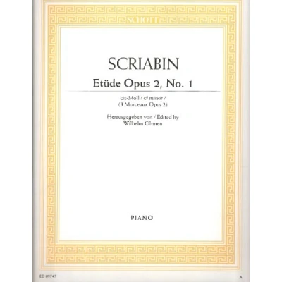 Abbildung von Etüde cis Moll: aus &quot;Morceaux, op. 2&quot;. 2/1. Klavier.: from piano. (Edition Schott Einzelausgabe)