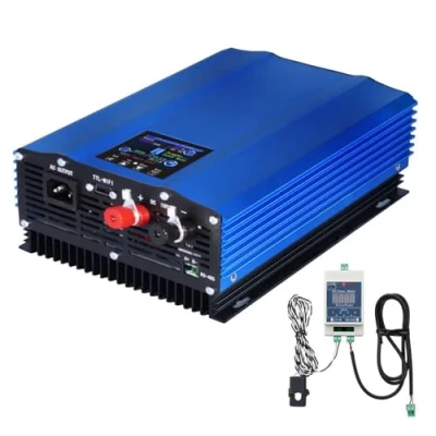 Abbildung von PMSUN 1200 W netzgekoppelter Wechselrichter Leistungsbegrenzer LCD DC55 90 V Solareingang AC230 Reiner Sinusausgang