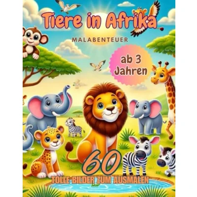 Abbildung von Malabenteuer Tiere in Afrika: Kindermalbuch ab 3 Jahren (Malabenteuer Kindermalbücher Jahren)