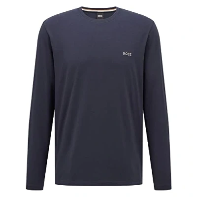 Abbildung von BOSS MIX Match Nachtwäsche Shirt, Herren, Größe: Large, Dark blue