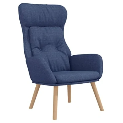 Abbildung von vidaXL Relaxsessel Fernsehsessel TV Sessel Polsterstuhl Relaxstuhl Polstersessel Armsessel Ruhesessel Lesesessel Wohnzimmer Blau Stoff