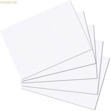 Abbildung von Herlitz 10621423 Karteikarte A6 blanko, 100 Stück eingeschweißt mit Aufreißfaden, blanko weiß