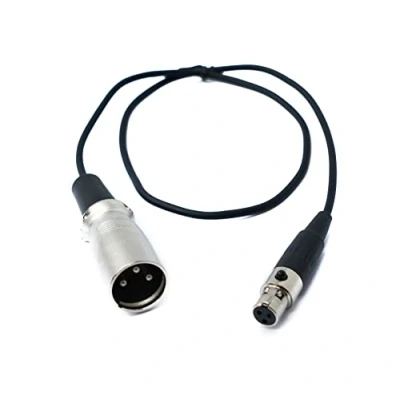 Abbildung von System S Audio Kabel 50 cm Mini XLR 3 polig Buchse zu Stecker Adapter Schwarz