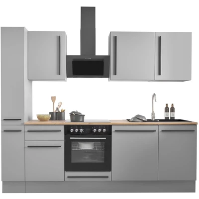 Abbildung von BASIC by Balculina Winkelküche &quot;Denver, Küche BxHxT 250 x 211 60&quot;, Breite cm, wahlweise mit E Geräten und Induktion