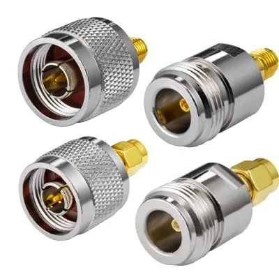 Abbildung von Vecys RP SMA zu N Typ Adapter WiFi Antenne 4 Kit für WLAN Outdoor RPSMA 4G Router Drahtloser Bluetooth (4 Stück)
