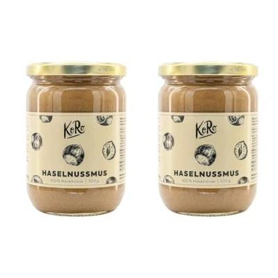 Abbildung von KoRo Haselnussmus 2 x 500 g Aus 100% Haselnüsse ohne Zucker und Salz oder andere Zusätze Perfekt als Brotaufstrich