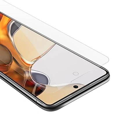 Abbildung von Cadorabo Panzer Schutz Glas für Xiaomi 11T / PRO Schutzfolie in Ultra Klar Hüllen freundlich Gehärtetes (Tempered) Dipslayschutz Folie 9H Härte Anti Kratzer