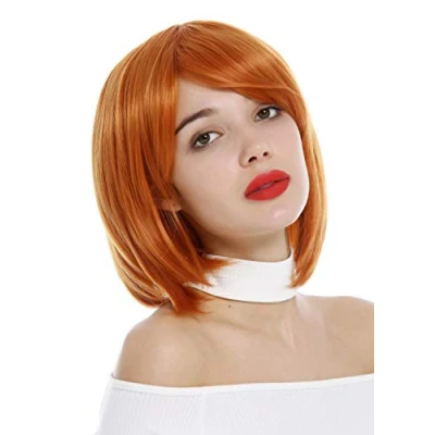 Abbildung von WIG ME UP 1215 T2735 Perücke Damen Bob Longbob kurz fransig gescheitelt Orange