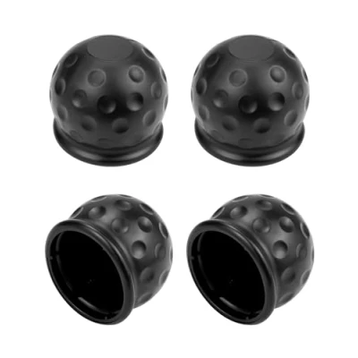 Abbildung von QWORK® 4 Stück Anhängerkupplung Abdeckung, 50 mm Gummi Schutzkappe Kugelkopf für Anhänger PKW LKW RV (Schwarz)