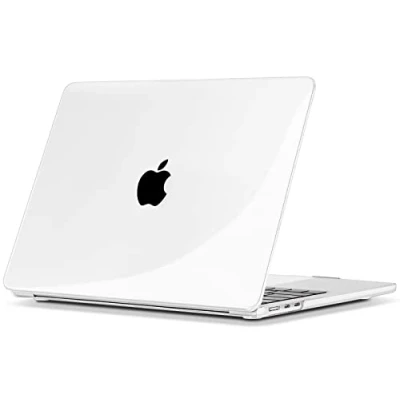 Abbildung von TECOOL Hülle Kompatibel mit MacBook Air 13.6 Zoll M3 M2 2024 A3113 u. 2022 A2681, Ultradünne Hartschale Schutzhülle Case, Kristall Klar
