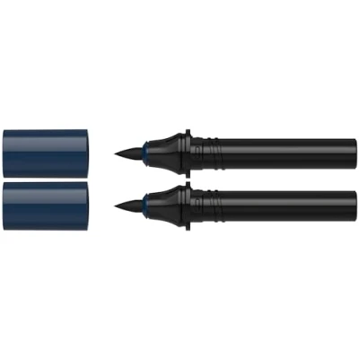 Abbildung von Schneider 040 Paint It Twinmarker Patronen (Brush Tip Pinsel, farbintensive Tinte auf Wasserbasis, für die Anwendung Papier, &gt; 95% recycelter Kunststoff) 2 Stück, black 001