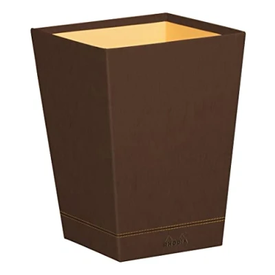 Abbildung von Rhodia 194617C Papierkorb 27x27x32cm, aus Kunstleder, elegant und praktisch, 1 Stück, Bronze