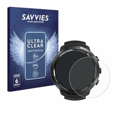 Abbildung von Savvies 6 Stück Schutzfolie für Suunto D5 Displayschutz Folie Ultra Transparent