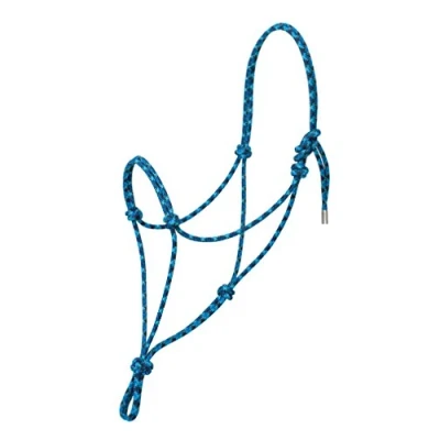 Abbildung von Silvertip Weaver Leder Nr. 95 Seilhalfter Grau/Königsblau/Marineblau/Türkis, Größe S