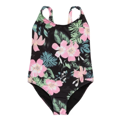 Abbildung von Roxy Shadow Floral Badeanzug für Kinder, Größe: 140, Black