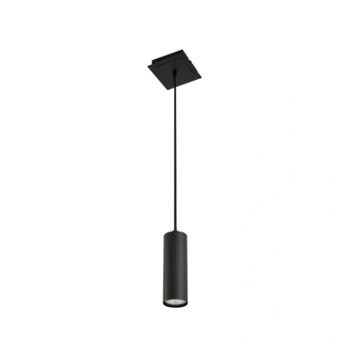 Abbildung von Lindby Hängeleuchte Joffrey, dimmbar, Leuchtmittel nicht inklusive, Modern, Metall, Schwarz, 1 flammig, GU10, Deckenlampe, Esstischlampe