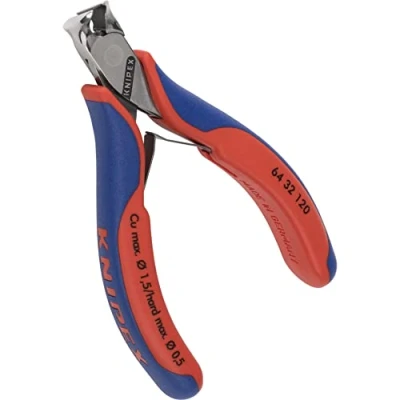 Abbildung von Knipex 64 32 120, Vornschneider, Stahl, Blau, Rot, 120 mm, 92 g