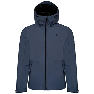 Abbildung von Dare 2b Stay Ready Jacket Herrenjacke Wandern Wasserdichtes und atmungsaktives Recyclingmaterial, 2 untere wasserabweisende Reißverschlusstaschen verstellbare Kapuze Trekking Wanderjacke