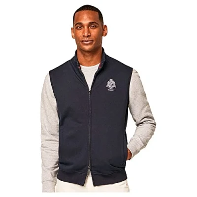 Abbildung von HACKETT LONDON Herren Heritage Gilet Fz Hooded Sweatshirt, Navy Blazer, S